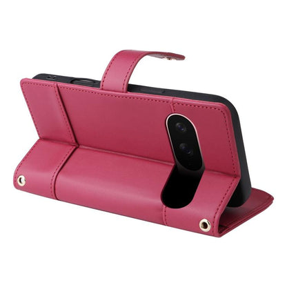 For Google Pixel 10 / 10 Pro Crossbody Strap RFID Blocking Zipper Wallet Leather Phone Case(Red) - Google Cases by buy2fix | Online Shopping UK | buy2fix