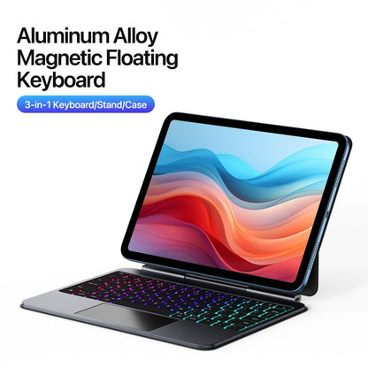 For iPad 2025 / 2022 DUX DUCIS MK Pro Series Floating Magnetic Keyboard Tablet Leather Case(Black) - Universal by DUX DUCIS | Online Shopping UK | buy2fix