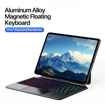 For iPad Air 11 2025 / iPad Pro 11 2022 DUX DUCIS MK Pro Series Floating Magnetic Keyboard Tablet Leather Case(Black) - For iPad Air by DUX DUCIS | Online Shopping UK | buy2fix