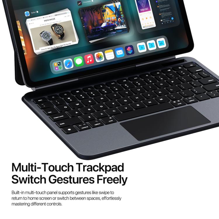 For iPad Air 11 2025 / iPad Pro 11 2022 DUX DUCIS MK Pro Series Floating Magnetic Keyboard Tablet Leather Case(Black) - For iPad Air by DUX DUCIS | Online Shopping UK | buy2fix