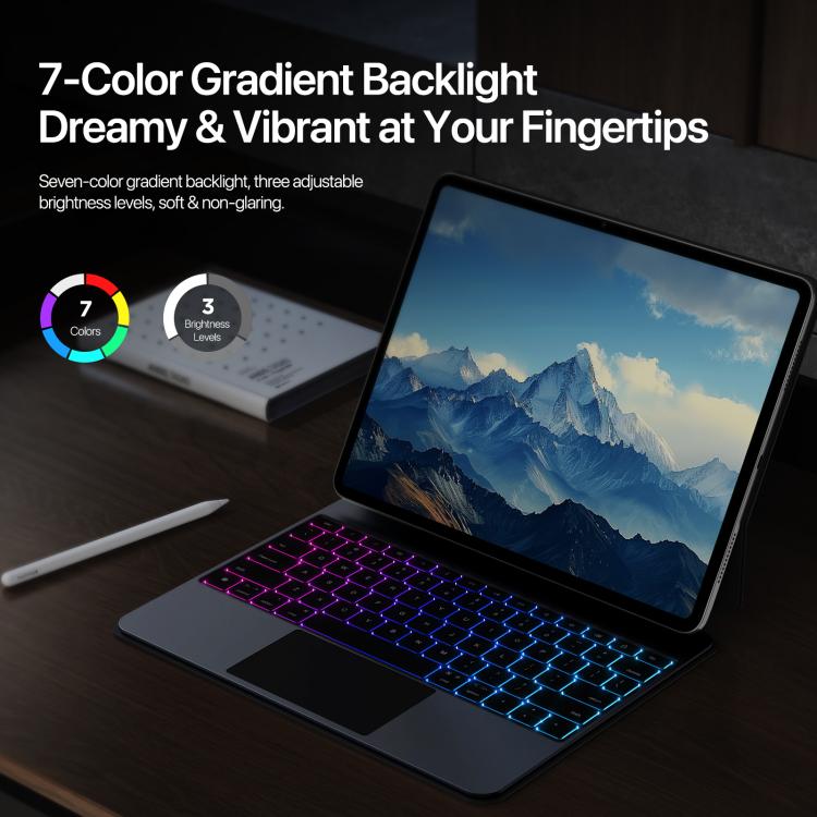 For iPad Air 11 2025 / iPad Pro 11 2022 DUX DUCIS MK Pro Series Floating Magnetic Keyboard Tablet Leather Case(Black) - For iPad Air by DUX DUCIS | Online Shopping UK | buy2fix