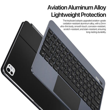 For iPad Pro 11 2024 DUX DUCIS MK Pro Series Floating Magnetic Keyboard Tablet Leather Case(Black) - For iPad Pro by DUX DUCIS | Online Shopping UK | buy2fix