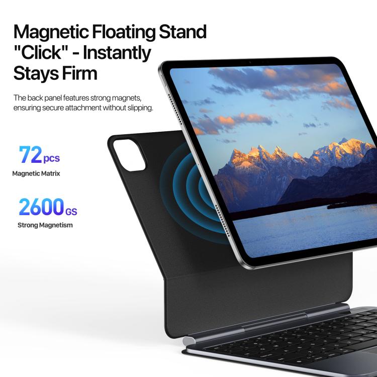 For iPad Pro 11 2024 DUX DUCIS MK Pro Series Floating Magnetic Keyboard Tablet Leather Case(Black) - For iPad Pro by DUX DUCIS | Online Shopping UK | buy2fix