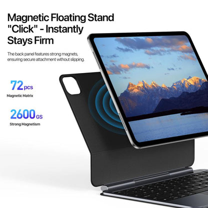 For iPad Pro 11 2024 DUX DUCIS MK Pro Series Floating Magnetic Keyboard Tablet Leather Case(Black) - For iPad Pro by DUX DUCIS | Online Shopping UK | buy2fix