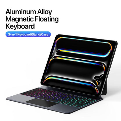 For iPad Pro 13 2024 DUX DUCIS MK Pro Series Floating Magnetic Keyboard Tablet Leather Case(Black) - For iPad Pro by DUX DUCIS | Online Shopping UK | buy2fix