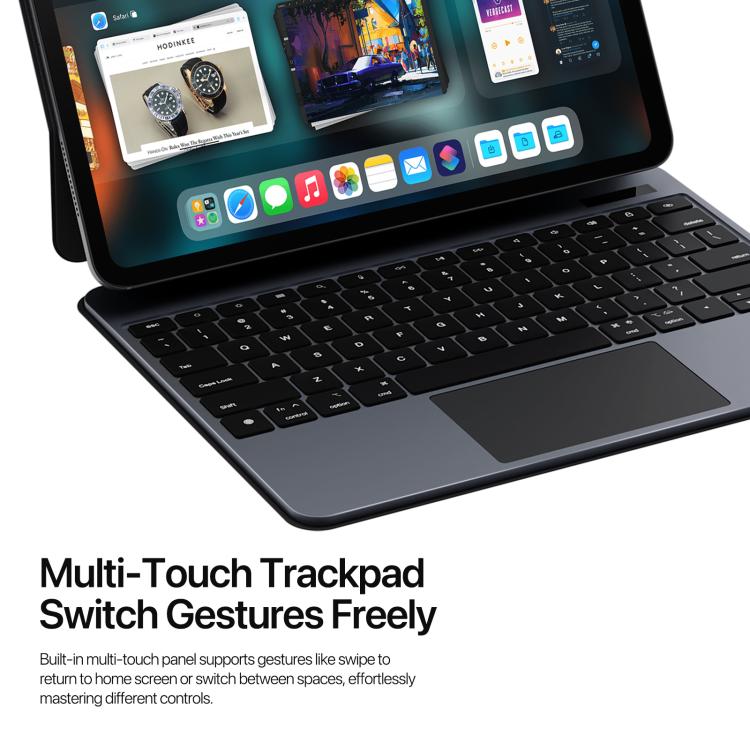 For iPad Pro 13 2024 DUX DUCIS MK Pro Series Floating Magnetic Keyboard Tablet Leather Case(Black) - For iPad Pro by DUX DUCIS | Online Shopping UK | buy2fix