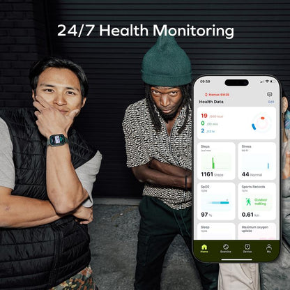 MOMAX SW3S 1.99 inch Screen 3ATM Waterproof Smart Sports Watch(Green) - Smart Watches by MOMAX | Online Shopping UK | buy2fix