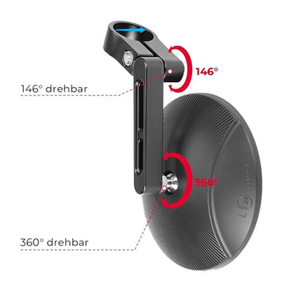 2pcs/Set Adjustable Motorcycle Bicycle Handlebar Rearview Mirror(Black) - Side Mirrors by buy2fix | Online Shopping UK | buy2fix