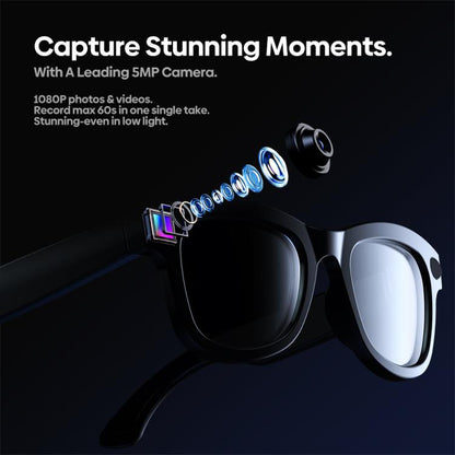 Zeblaze Eyewear AI Shooting Glasses Open-ear Audio AI Assistance(Sunglasses Lenses) - Smart Glasses by Zeblaze | Online Shopping UK | buy2fix