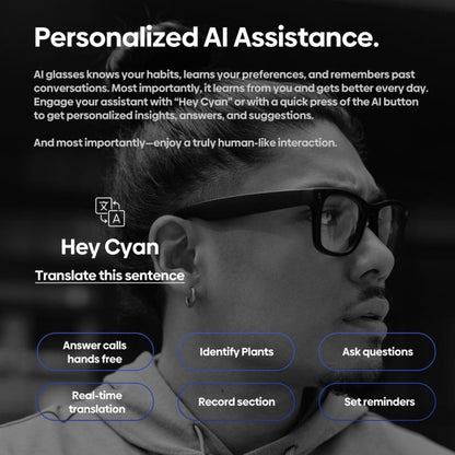 Zeblaze Eyewear AI Shooting Glasses Open-ear Audio AI Assistance(Sunglasses Lenses) - Smart Glasses by Zeblaze | Online Shopping UK | buy2fix