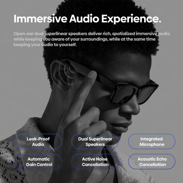 Zeblaze Eyewear AI Shooting Glasses Open-ear Audio AI Assistance(Transparent Lenses) - Smart Glasses by Zeblaze | Online Shopping UK | buy2fix