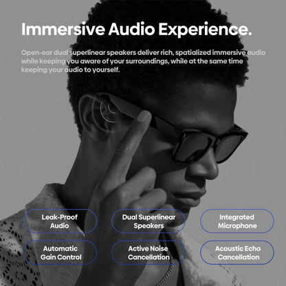 Zeblaze Eyewear AI Shooting Glasses Open-ear Audio AI Assistance(Transparent Lenses) - Smart Glasses by Zeblaze | Online Shopping UK | buy2fix