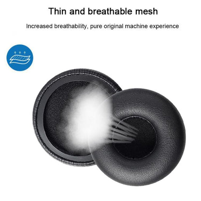 2pcs Protein Leather Replacement Earpads For AKG K402 / K414P / K416P(Black) - Earmuff & Pad by buy2fix | Online Shopping UK | buy2fix