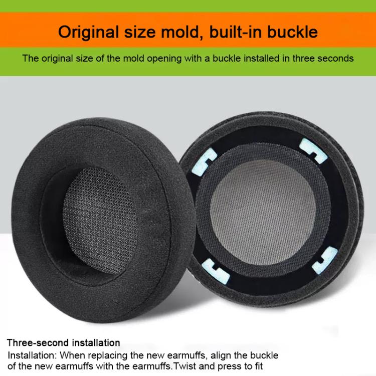 2pcs Lambskin Splicing Replacement Earpads For AKG K612 / K712(Black) - Earmuff & Pad by buy2fix | Online Shopping UK | buy2fix