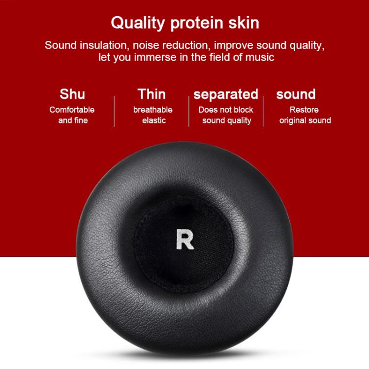 2pcs Protein Leather Replacement Earpads For AKG Y50BT / Y55DJ / Y50 / Y55(Black) - Earmuff & Pad by buy2fix | Online Shopping UK | buy2fix