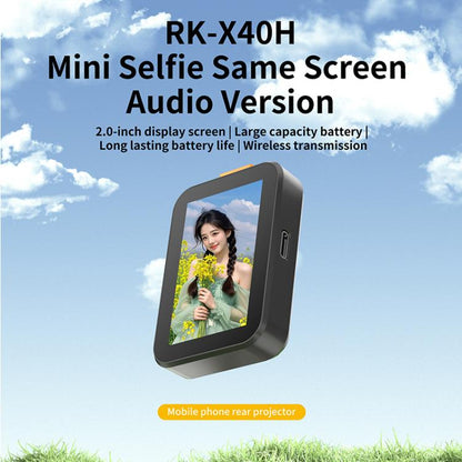 RK-X40H Mini Rear Selfie Screen Sync Sound Version(White) - Others Accessories by buy2fix | Online Shopping UK | buy2fix