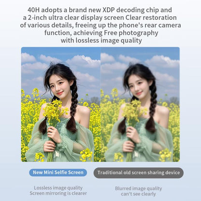 RK-X40H Mini Rear Selfie Screen Sync Sound Version(Black) - Others Accessories by buy2fix | Online Shopping UK | buy2fix