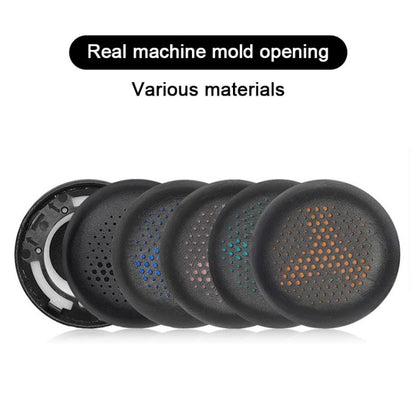 2pcs Protein Leather Replacement Earpads For AKG Y500(Black + Orange Mesh) - Earmuff & Pad by buy2fix | Online Shopping UK | buy2fix