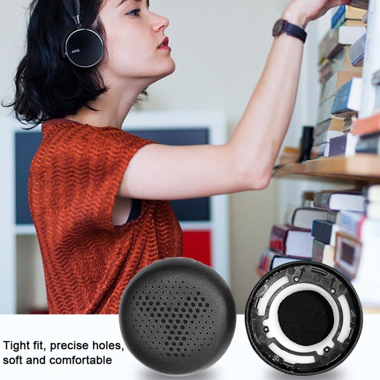 2pcs Protein Leather Replacement Earpads For AKG Y500(Black + Grey Mesh) - Earmuff & Pad by buy2fix | Online Shopping UK | buy2fix