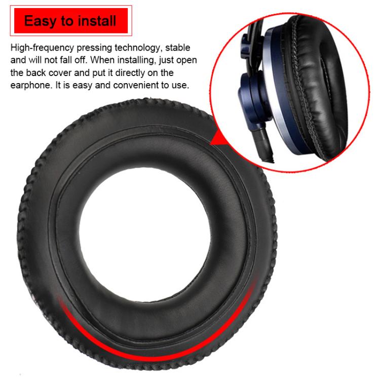 2pcs Protein Leather Replacement Earpads For AKG K240 MKII / K270(Black) - Earmuff & Pad by buy2fix | Online Shopping UK | buy2fix