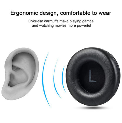 1 Pair Protein Leather Replacement Earpads For AKG K845 / K845BT(Black Left and Right Type B) - Earmuff & Pad by buy2fix | Online Shopping UK | buy2fix