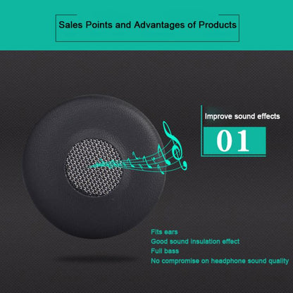2pcs Protein Leather Replacement Earpads For AKG Y40 / Y45 / Y45BT(Black) - Earmuff & Pad by buy2fix | Online Shopping UK | buy2fix