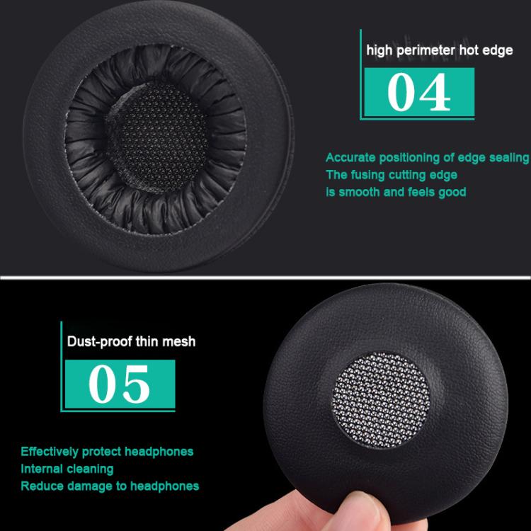 2pcs Protein Leather Replacement Earpads For AKG Y40 / Y45 / Y45BT(Black) - Earmuff & Pad by buy2fix | Online Shopping UK | buy2fix