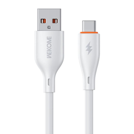 WK WDC-67a Kinkong 1m 66W PVC Data Cable, Interface:USB to Type-C(White)