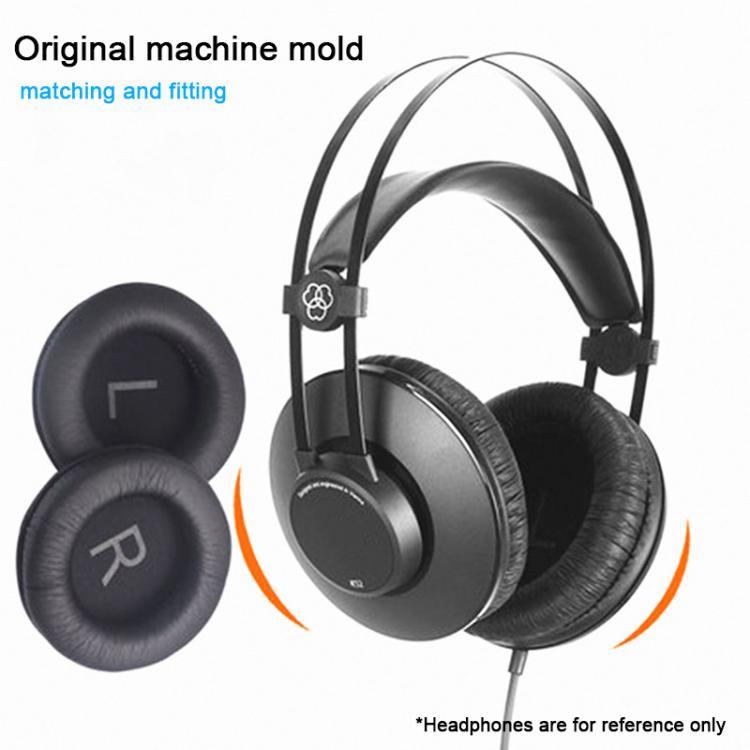 1 Pair Protein Leather Replacement Earpads For AKG K52 / K72 / K92(Black) - Earmuff & Pad by buy2fix | Online Shopping UK | buy2fix