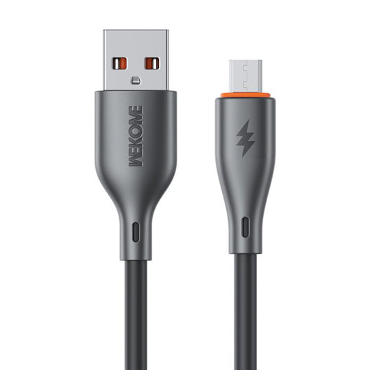 WK WDC-67m Kinkong 1m 12W PVC Data Cable, Interface:USB to Micro(Black)