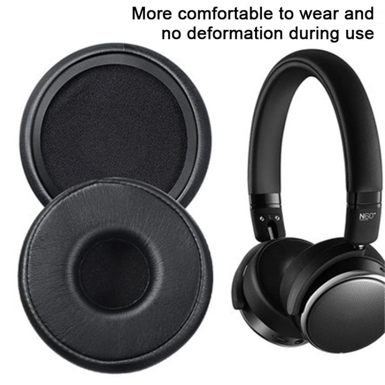 2pcs Protein Leather Bluetooth Headset Replacement Earpads For AKG N60NCBT(Black) - Earmuff & Pad by buy2fix | Online Shopping UK | buy2fix