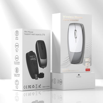 HXSJ M109 Mini Wireless Mouse, 3D Right, TF Card Reader, 4D Mute Buttons(Light Green) - Wireless Mice by HXSJ | Online Shopping UK | buy2fix