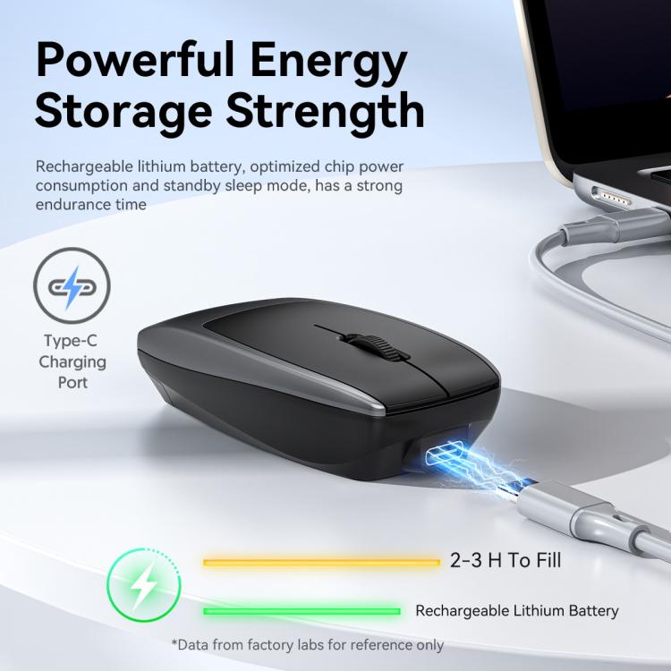 HXSJ M109 Mini Wireless Mouse, 3D Right, TF Card Reader, 4D Mute Buttons(Space Silver) - Wireless Mice by HXSJ | Online Shopping UK | buy2fix
