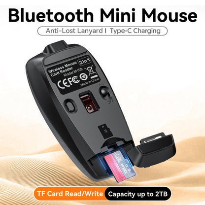 HXSJ M109 Mini Wireless Mouse, 3D Right, TF Card Reader, 4D Mute Buttons(Space Silver) - Wireless Mice by HXSJ | Online Shopping UK | buy2fix