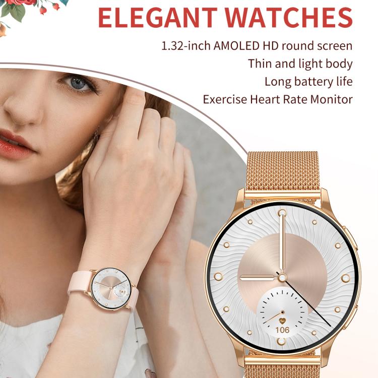 CY29 1.32 inch AMOLED Screen Female Smart Watch Supports COFIT APP(Black) - Smart Watches by buy2fix | Online Shopping UK | buy2fix