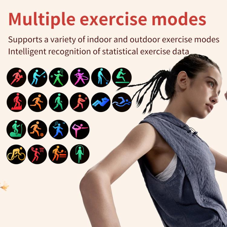 CY29 1.32 inch AMOLED Screen Female Smart Watch Supports COFIT APP(Black) - Smart Watches by buy2fix | Online Shopping UK | buy2fix