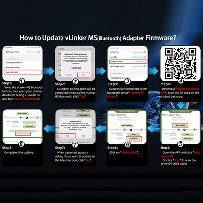 Vgate vLinker MS 12V / 24V Bluetooth Car OBD2 Scanner(Black) - Code Readers & Scan Tools by Vgate | Online Shopping UK | buy2fix