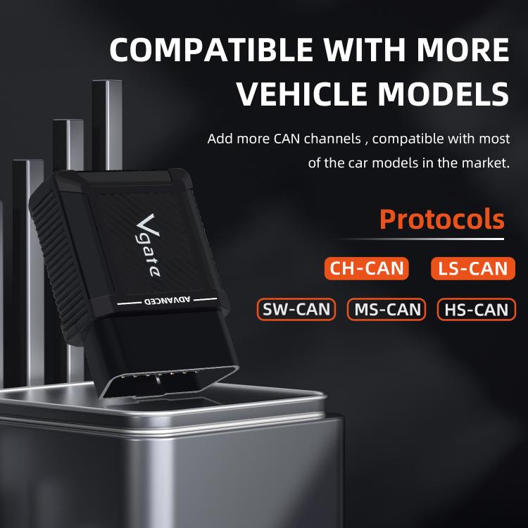 Vgate vLinker MS 12V / 24V Bluetooth Car OBD2 Scanner(Black) - Code Readers & Scan Tools by Vgate | Online Shopping UK | buy2fix