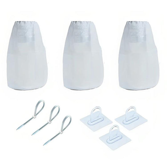 3pcs/Pack Dryer Vent Lint Trap Dryer Vent Duct Lint Bag(White) - Dryer Parts by buy2fix | Online Shopping UK | buy2fix