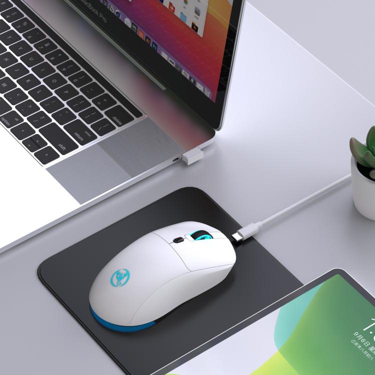 HXSJ T20 2.4GHz Rechargeable Wireless Mouse(White) - Wireless Mice by HXSJ | Online Shopping UK | buy2fix