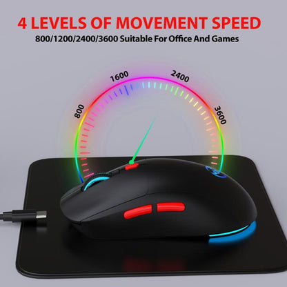 HXSJ T20 2.4GHz Rechargeable Wireless Mouse(Black) - Wireless Mice by HXSJ | Online Shopping UK | buy2fix
