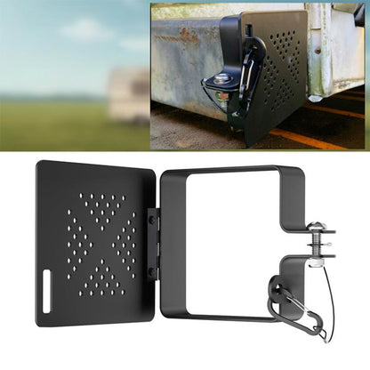 2pcs/Set RV Square Metal Bumper Cover RV Sewer Port Cover(Black) - Tank Covers by buy2fix | Online Shopping UK | buy2fix