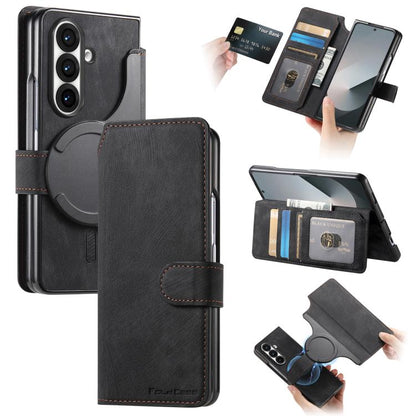 For Samsung Galax Z Fold7 5G CaseNeo MagSafe RFID Anti-theft Retro Leather Phone Case(Black) - Galaxy Z Fold7 5G Cases by CaseNeo | Online Shopping UK | buy2fix