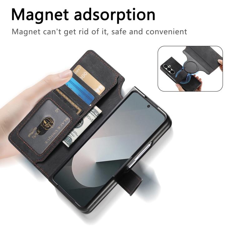 For Samsung Galax Z Fold7 5G CaseNeo MagSafe RFID Anti-theft Retro Leather Phone Case(Black) - Galaxy Z Fold7 5G Cases by CaseNeo | Online Shopping UK | buy2fix