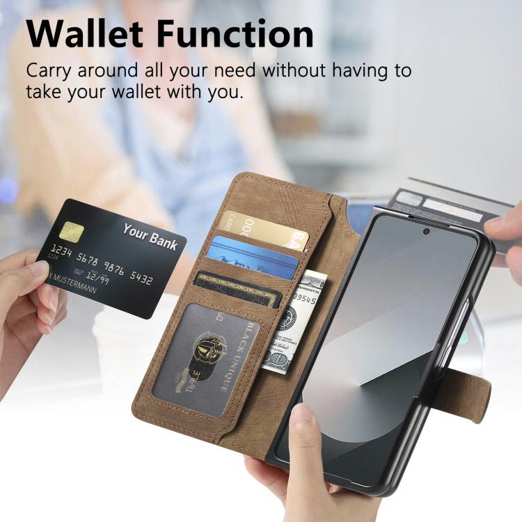 For Samsung Galax Z Fold7 5G CaseNeo MagSafe RFID Anti-theft Retro Leather Phone Case(Brown) - Galaxy Z Fold7 5G Cases by CaseNeo | Online Shopping UK | buy2fix