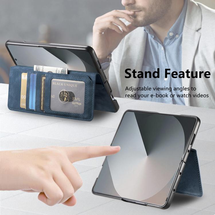 For Samsung Galax Z Fold7 5G CaseNeo MagSafe RFID Anti-theft Retro Leather Phone Case(Blue) - Galaxy Z Fold7 5G Cases by CaseNeo | Online Shopping UK | buy2fix