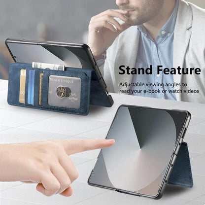 For Samsung Galax Z Fold7 5G CaseNeo MagSafe RFID Anti-theft Retro Leather Phone Case(Blue) - Galaxy Z Fold7 5G Cases by CaseNeo | Online Shopping UK | buy2fix