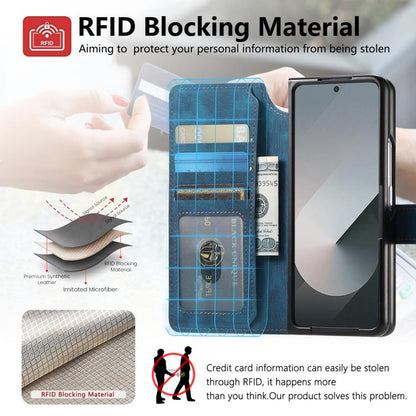 For Samsung Galax Z Fold7 5G CaseNeo MagSafe RFID Anti-theft Retro Leather Phone Case(Blue) - Galaxy Z Fold7 5G Cases by CaseNeo | Online Shopping UK | buy2fix