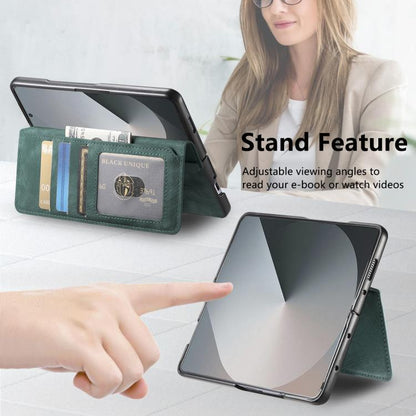 For Samsung Galax Z Fold7 5G CaseNeo MagSafe RFID Anti-theft Retro Leather Phone Case(Green) - Galaxy Z Fold7 5G Cases by CaseNeo | Online Shopping UK | buy2fix