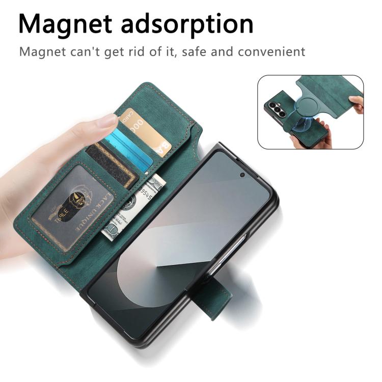 For Samsung Galax Z Fold7 5G CaseNeo MagSafe RFID Anti-theft Retro Leather Phone Case(Green) - Galaxy Z Fold7 5G Cases by CaseNeo | Online Shopping UK | buy2fix